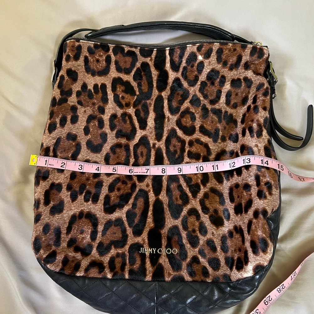 Jimmy Choo leopard calf hair and leather bag - Picture 3 of 16